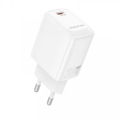 Incarcator Retea Borofone BN28 Fuente, 30W, 3A, 1 x USB-C, Alb