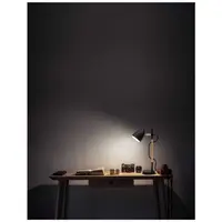 Veioza ALINA Negru Metal & Natural Lemn LED E27 1x12 Wat 230 Volt IP20 Fara bec