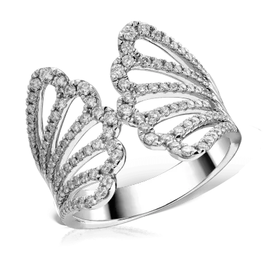 Inel din aur alb cu diamante de 0.7ct