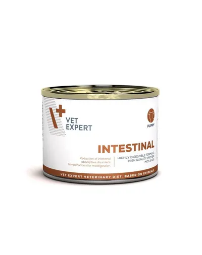 Hrană pentru căței cu tulburări digestive VET EXPERT Veterinary Diet Puppy Intestinal, 200 g cu pui și orez