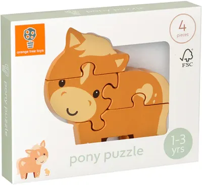 Puzzle din lemn Orange Tree Toys - Ponei