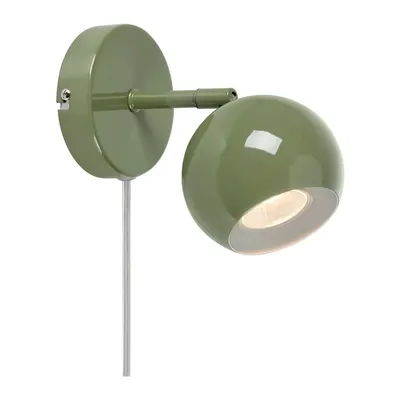 Aplică de perete verde cu alimentare la priză Pop – Markslöjd