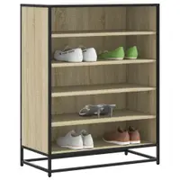 Gossi pantofar, stejar sonoma, 75x38x97,5 cm, lemn prelucrat/metal