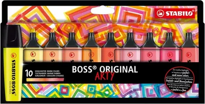 Set de etichete text Stabilo Arty - Boss Original, 10 buc. , culori calde