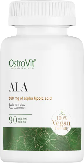 ALA Alpha Lipoic Acid, 600 mg, 90 tablete, OstroVit