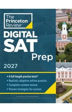 Princeton Review SAT Prep, 2027: 4 Full-Length Practice Tests (2 in Book + 2 Adaptive Tests Online) + Review + Online Tools