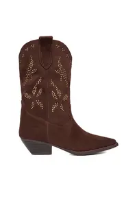Cizme dama - cowboy - maro -