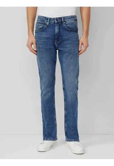 Blugi barbati Mauro cu talie medie - croiala Regular Fit - Tapered Leg - Albastru deschis - W32 L32