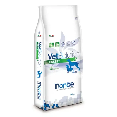 MONGE VETSOLUTION Obesity, XS-XL, Pui, dietă veterinară, hrană uscată fără cereale câini, obezitate, 12kg