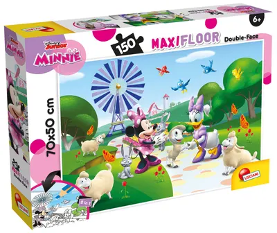 Puzzle cu două fețe Lisciani de colorat din 150 piese - Minnie