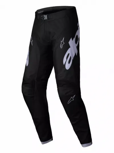 Pantaloni atv cross Alpinestars Racer Graphite, culoare negru alb, marime 32