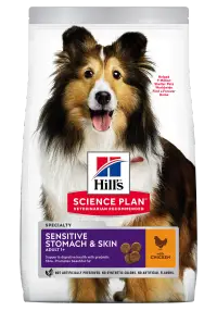 Hrana uscata caini, Hill's Science Plan Canine Adult Skin and Stomach Chicken, 14 kg