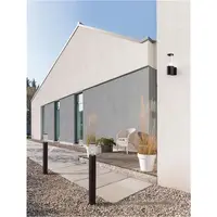 Aplica ZOSIA Inchis Gri Aluminum & Clear Acrylic LED E27 1x12 Wat 220-240V Blub Excluded IP65