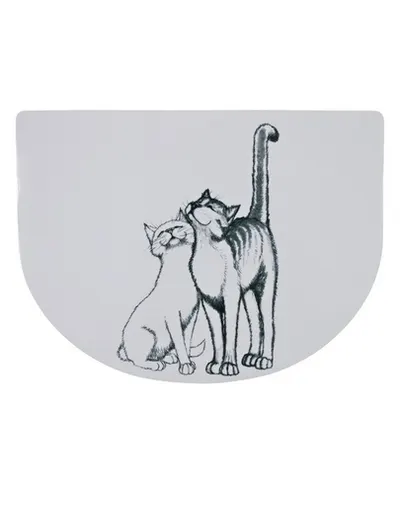 TRIXIE Covoraș suport pentru boluri "Pussy Cat" 40x30 cm semirotund