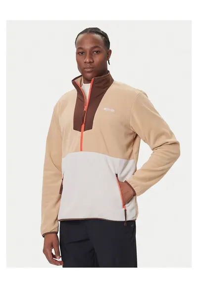 Hanorac barbati - Fleece - Bej - Poliester reciclat