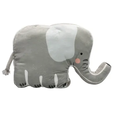 Pernă pufoasă, în formă de elefant, pentru copii, 50x9 cm
