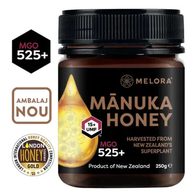 Miere de Manuka MELORA, MGO 525+ Noua Zeelanda, 250 g, naturala