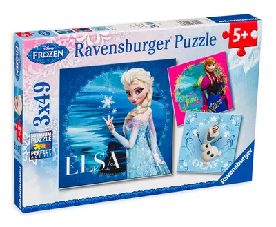 Puzzle Ravensburger din 3 x 49 de piese - Regatul de gheata