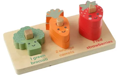 Jucărie de sortare din lemn Orange Tree Toys - Legume