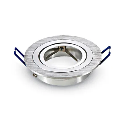Recessed spot 1xGU10 round, brushed aluminium