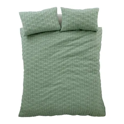 Lenjerie de pat verde pentru pat dublu cu 3 piese 200x200 cm Tamba Leaf – Pineapple Elephant