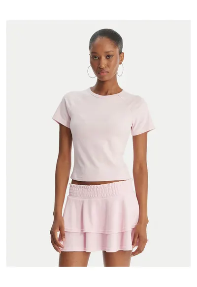 Tricou dama - slim fit - roz - modal/viscoza/elastan