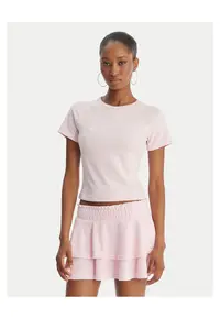 Tricou dama - slim fit - roz - modal/viscoza/elastan