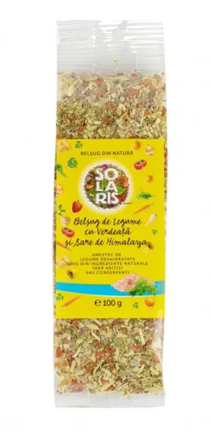 Belsug legume cu verdeata si sare roz de Himalaya, 100g, Solaris