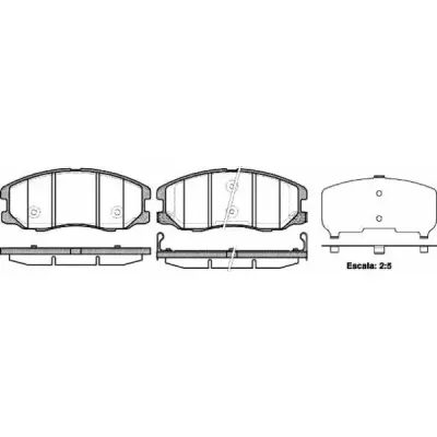 Set placute frana, frana disc REMSA 1261.12