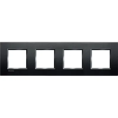 Rama ornament 4 posturi ( 2x4P ) Bticino Living Light LNA4802M4AR, antracit