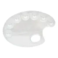 Paleta pictura plastic transparent ovala 17x24 cm CWR