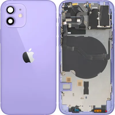 Capac Baterie Apple iPhone 12, Cu Carcasa Mijloc, Mov, Swap