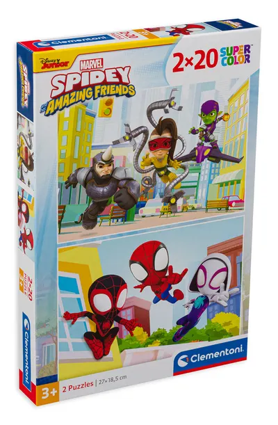 Puzzle Clementoni din 2 x 20 de piese - Spidey and Friends