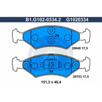 Set placute frana, frana disc GALFER B1.G102-0334.2