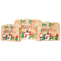 Set 3 cutii tip geantă Crăciun - familia Moșului - Default Title
