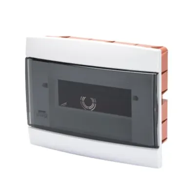Tablou modular incastrat - PRE-ARRANGED FOR HOUSING TERMINAL BLOCKS - 250X195X26 - MILK WHITE - 8+1 /2 module