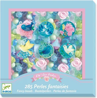 Set de creatie Djeco Fancy Beads Bird - Creaza bijuterii