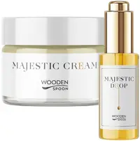 Wooden Spoon Majestic Set - Cremă de față și Ser, 50 + 30 ml