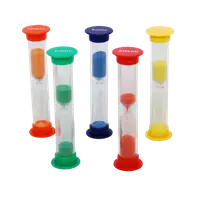 Set de 5 miniclepsidre cu nisip colorat si cronometrare diferita