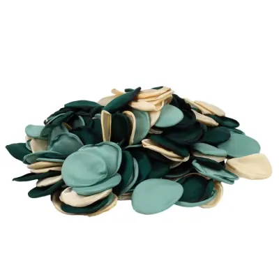 Petale textură mătase - model 2 nuanțe de Verde Închis (set 200 buc) - Default Title