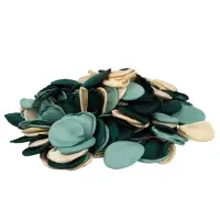 Petale textură mătase - model 2 nuanțe de Verde Închis (set 200 buc) - Default Title