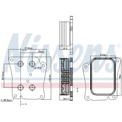 Radiator ulei, ulei motor NISSENS 90777