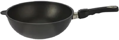 Tigaie wok cu mâner mobil AMT - 28 cm, negru