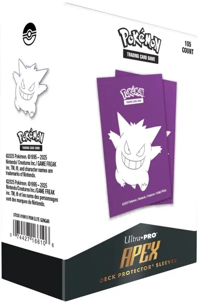 Protecții pentru cărți Ultra Pro - Huse de protecție pentru pachete Pokemon TCG: Gengar Apex (105 buc.)