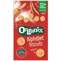Biscuiti ecologici Bio Alfabet 12 luni+, Organix | 5 x 25 g