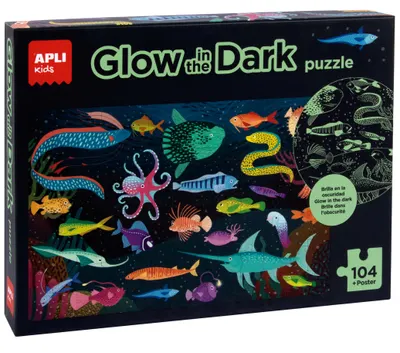 Puzzle luminos Apli Kids - Ocean, 104 piese