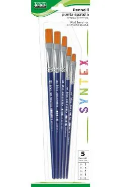 Set 5 pensule varf drept sintetic