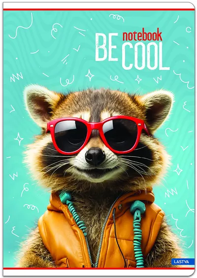 Caiet Lastva Be Cool - A5, 52 de coli, rânduri late, sortiment
