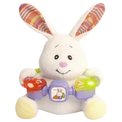 Jucarie interactiva bebe cu activitati si lumini 20 cm - Iepuras