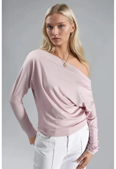 Bluza dama - Roz pal - Jerseu